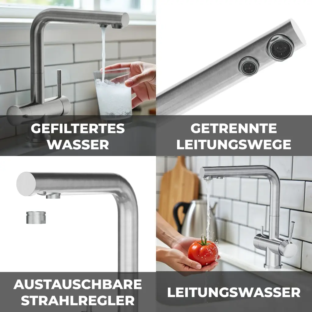 3-Wege-Armatur ZARA INOX L-Auslauf in Edelstahl Massiv3.webp