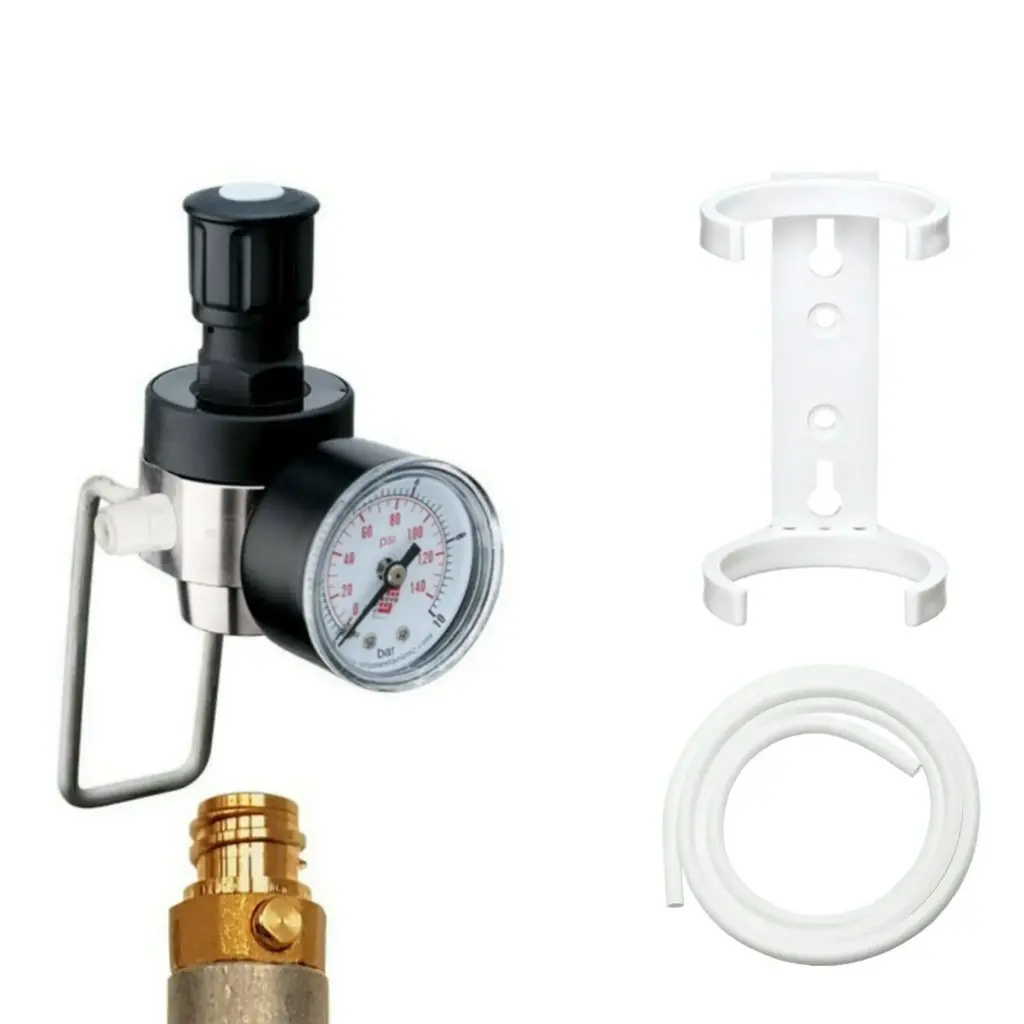 CO₂ Druckminderer Set für 425g Zylinder – kompatibel mit BRITA Yource, Neo & Quooker Cube System - Zur Verwendung handelsüblichen 425g CO2 Zylinder