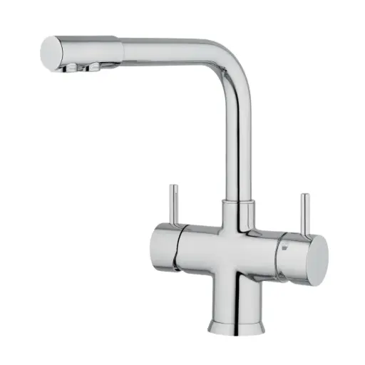 5-Wege-Armatur NOBIUS L-Auslauf in Chrom - 26cm 