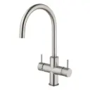 5-Wege-Armatur CUCINA UNICA C-Auslauf in Edelstahl massiv